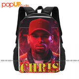 Chris Brown Backpack Large Capacity Gym Foldable 3D Printing