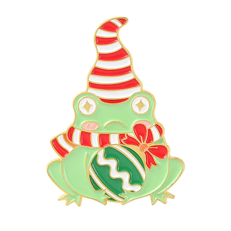 Christmas Brooch Santa Claus Christmas Tree Frog Cup Car Styling Clothing Acce