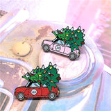 Christmas Brooch Santa Claus Christmas Tree Frog Cup Car Styling Clothing Acce