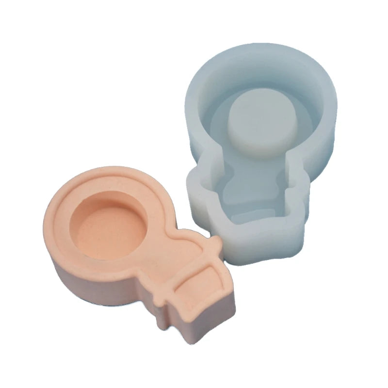 Christmas Candlestick Epoxy Resin Mold Candle Holder Silicone Mould