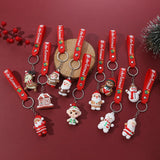 Santa Claus Keychain Rubber Doll Bag Pendant Gift Keychain