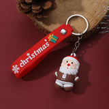 Santa Claus Keychain Rubber Doll Bag Pendant Gift Keychain