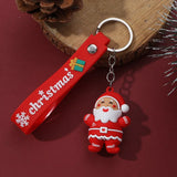 Santa Claus Keychain Rubber Doll Bag Pendant Gift Keychain