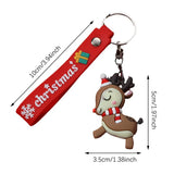 Santa Claus Keychain Rubber Doll Bag Pendant Gift Keychain