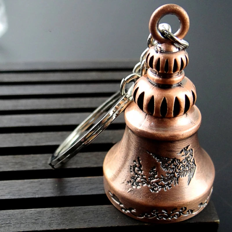 Ethnic Style Phoenix Bronze Keychain