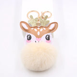 Christmas Deer Stuffed Doll Keychain Pendant Cute Toy Gift Bag Phone Car Key Rin
