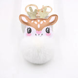 Christmas Deer Stuffed Doll Keychain Pendant Cute Toy Gift Bag Phone Car Key Rin