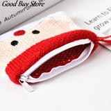 Christmas Deer Wallet Zip Coin Purse Money Bag Card Holder Mini Bags