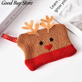 Christmas Deer Wallet Zip Coin Purse Money Bag Card Holder Mini Bags