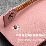 Christmas Elk Key Box Pull Out Key Wallets Case PU Leather Key Case