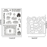 Christmas Fireplace Dies & Stamps Set w/ Socks Bells