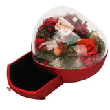 Christmas Flower Necklace Box Acrylic Cover Elaborate Store Accessories