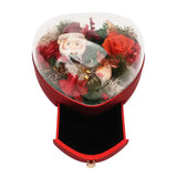 Christmas Flower Necklace Box Acrylic Cover Elaborate Store Accessories