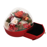 Christmas Flower Necklace Box with Acrylic Cover