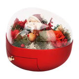 Christmas Flower Necklace Box with Acrylic Cover