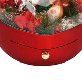 Christmas Flower Necklace Box with Acrylic Cover