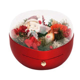 Christmas Flower Necklace Box with Acrylic Cover