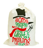 Personalized Xmas Gift Bag 24.8x17.7in with Drawstring, Large Size