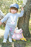 Christmas Rabbit Kids Backpack Cotton Fabric School Bag Age 1-3 Years