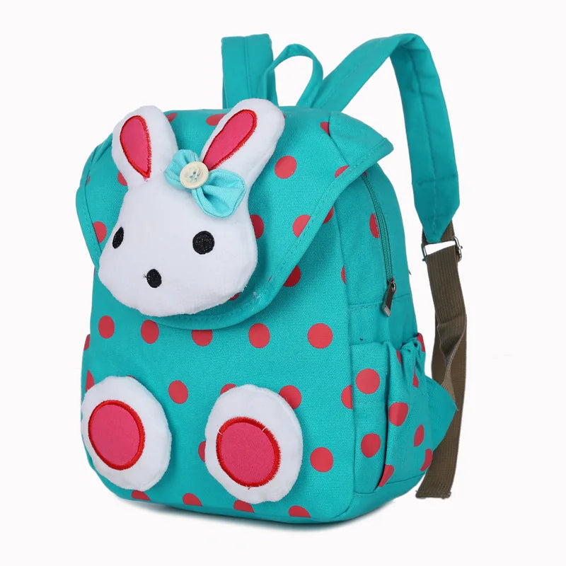 Christmas Rabbit Kids Backpack Cotton Fabric School Bag Age 1-3 Years