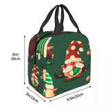 Christmas Gnomes Collection Lunch Bag Insulated Thermal Cooler Bento Lunch Box T