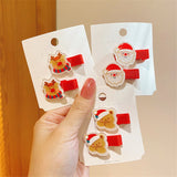 Christmas Hairpin Santa Claus Side Clip Holiday Gift