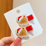 Christmas Hairpin Santa Claus Side Clip Holiday Gift