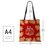 Christmas Harajuku Canvas Shopper Bag Merry Christmas Travel Shoulder Bag