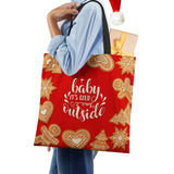 Christmas Harajuku Canvas Shopper Bag Merry Christmas Travel Shoulder Bag