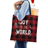 Christmas Harajuku Canvas Shopper Bag Merry Christmas Tree Reusable