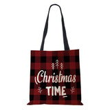Christmas Harajuku Canvas Shopper Bag Merry Christmas Tree Reusable