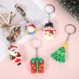Christmas Key Chains Santa Claus Elk Key Chains Rings Car Keyring Holder
