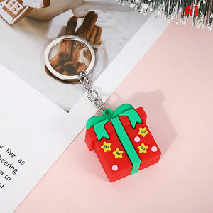 Christmas Key Chains Santa Claus Elk Key Chains Rings Car Keyring Holder