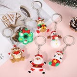 Christmas Key Chains Santa Claus Elk Key Chains Rings Car Keyring Holder