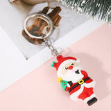 Christmas Key Chains Santa Claus Elk Key Chains Rings Car Keyring Holder