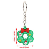 Christmas Key Chains Santa Claus Elk Key Chains Rings Car Keyring Holder