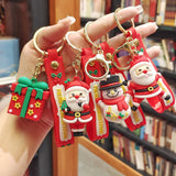 Christmas Keychain Santa Claus Elk Snowman Pendant Doll Keyring
