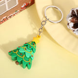 Christmas Keychain Santa Claus Elk Snowman Pendant Doll Keyring