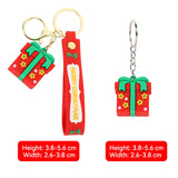Christmas Keychain Santa Claus Elk Snowman Pendant Doll Keyring