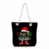 Christmas Letter Printed Shoulder Bags Eco Reusable Shopping Bags