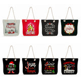Christmas Letter Shoulder Bags High Capacity Tote Handbags For Women