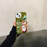 Christmas Protection iPhone14promax Case Necklace Lanyard Crossbody Strap