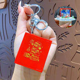 Santa Claus 3D Magic Book Keychain for Car Bag Key Chains
