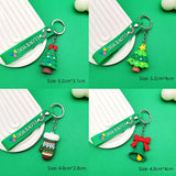 Christmas Santa Claus Elk Doll Keychain Car Bag Cartoon Pendant KeyRing