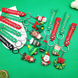 Christmas Santa Claus Elk Doll Keychain Car Bag Cartoon Pendant KeyRing