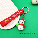 Christmas Santa Claus Elk Doll Keychain Car Bag Cartoon Pendant KeyRing