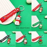 Christmas Santa Claus Elk Doll Keychain Car Bag Cartoon Pendant KeyRing
