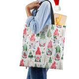 Christmas Santa Claus Harajuku Canvas Shopper Bag Large Capacity Handbag