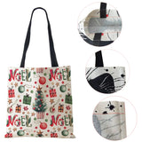 Christmas Santa Claus Harajuku Canvas Shopper Bag Large Capacity Handbag