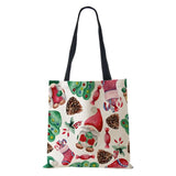 Christmas Santa Claus Harajuku Canvas Shopper Bag Large Capacity Handbag